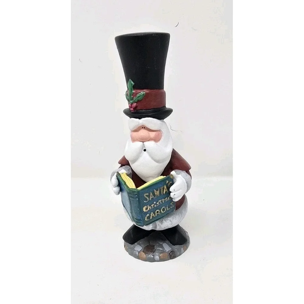Vtg 1994 Santa figurine J. Adams the north pole caroling‎ society holding book